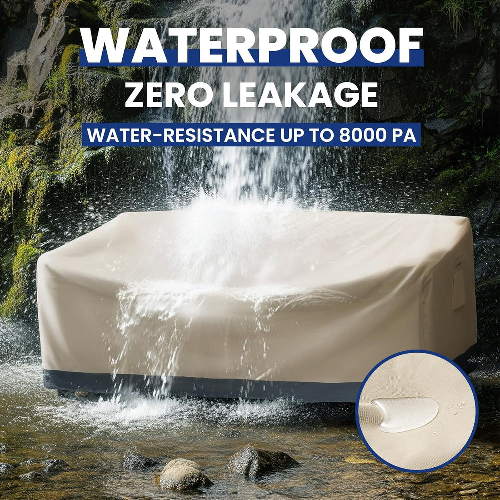 Extra Heavy Duty 3-Seater Outdoor Sofa Cover Waterproof, 93"W x 40"...