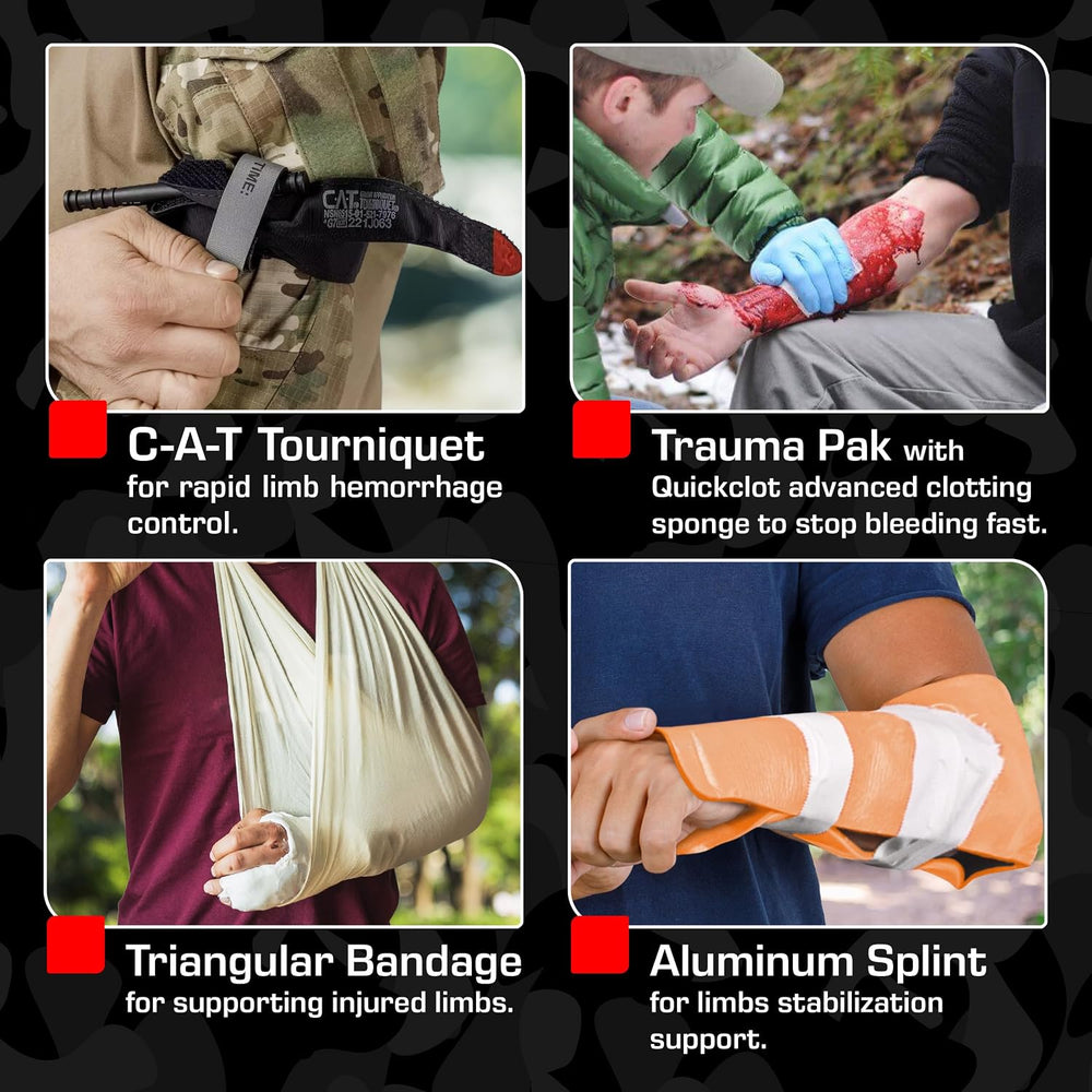 Premium IFAK Trauma First Aid Kit - Military Combat Tactical Molle with C-A-T...