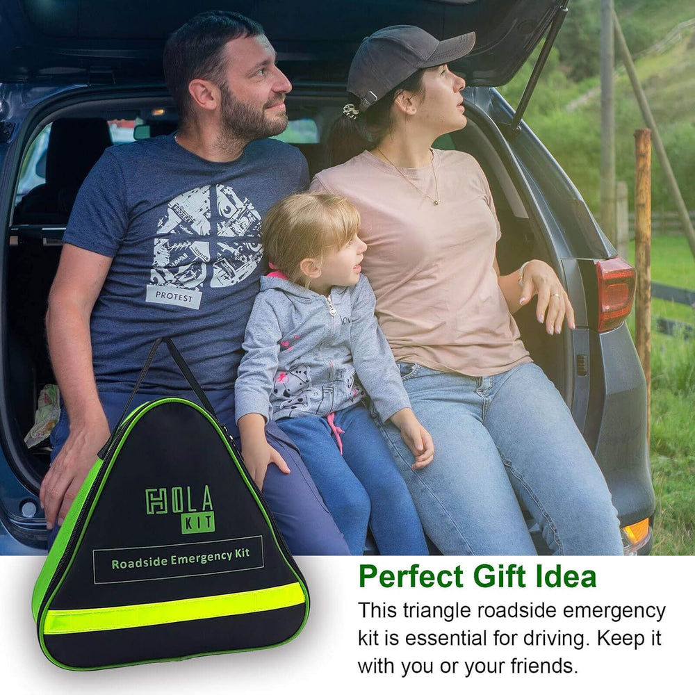 HolaKit 55-Piece Car Emergency Kit with Jumper Cables and First Aid