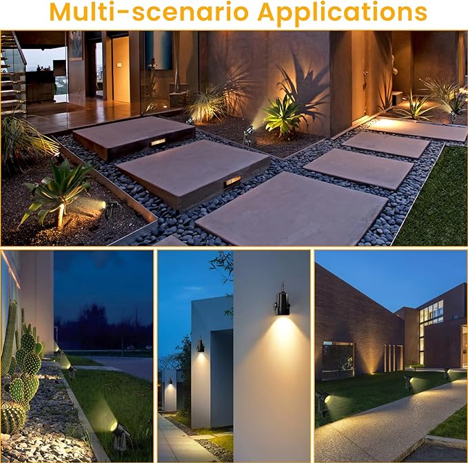 Low Voltage Landscape Lighting,10 Pack Outdoor LED Landscape Spotlights with ...