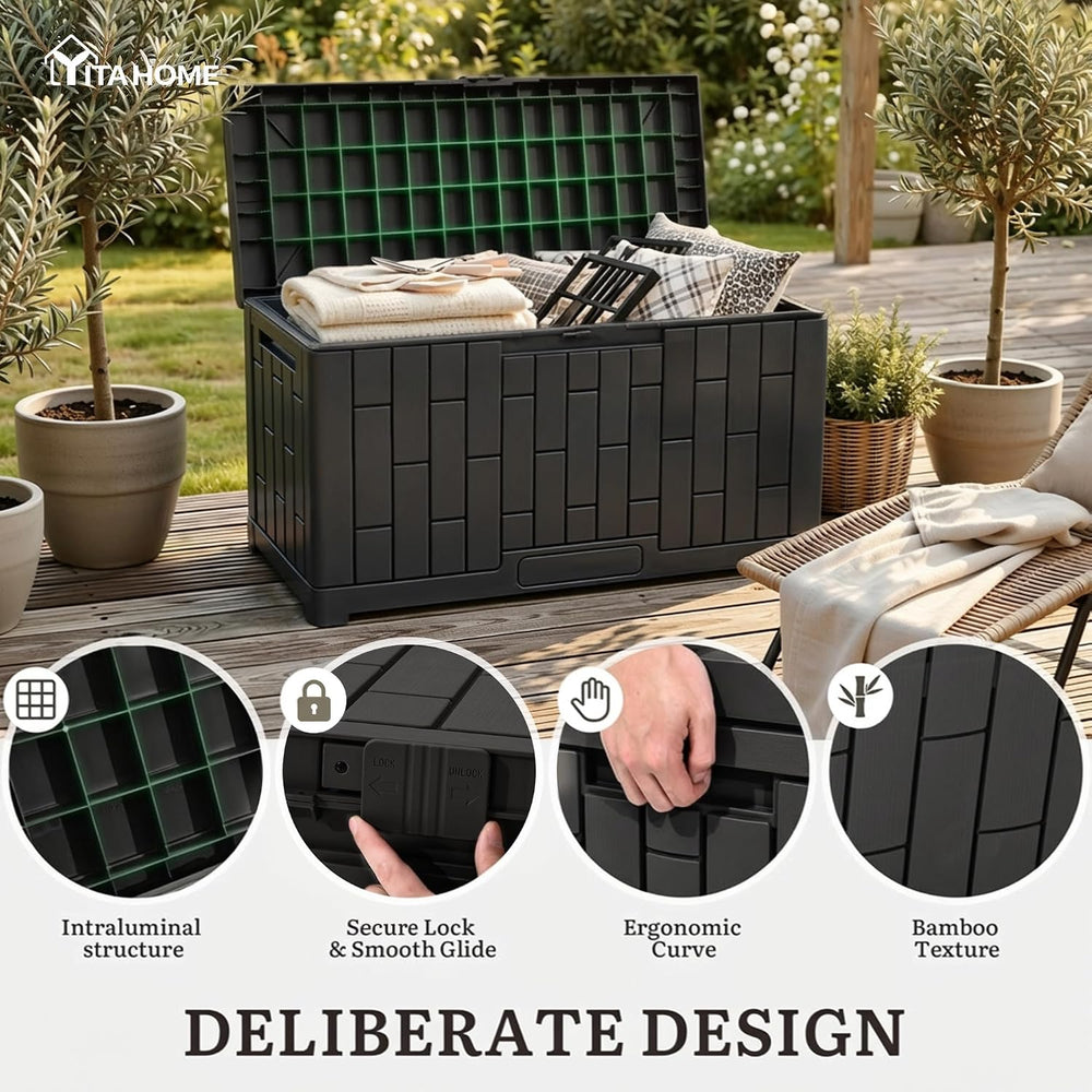 YITAHOME 60 Gallon Resin Deck Box