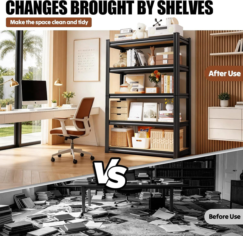 Garage shelving,Adjustable Storage Shelves,MDF 71.2''H*31.5''...