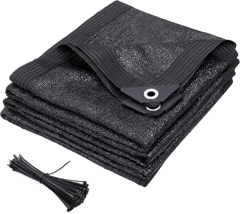 10x20 FT Shade Cloth for Garden, 90% Sun Shade Covers Black, UV Resistant Sha...