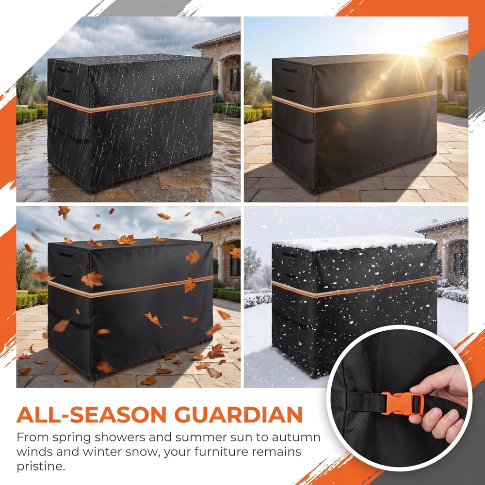 Outdoor Bar Set Cover, 41"L x 38"W x 40"H, Black