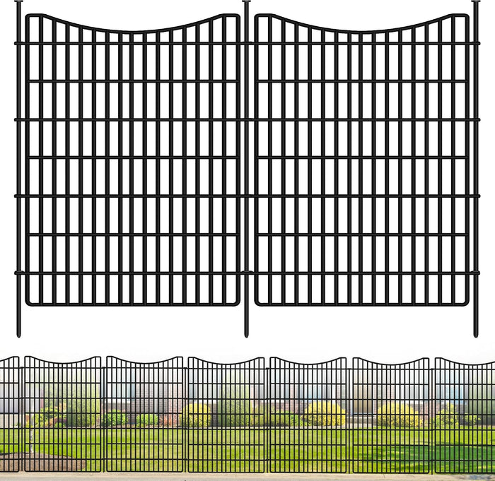 10 Panels No Dig Outdoor Garden Fence for Yard, 40 in(H) X 23.6 ft(L) Animal Barrier Fence, Tall Metal Garden Fence Panels, Temporary Fence Outdoor for Yard, Dog, Rabbits