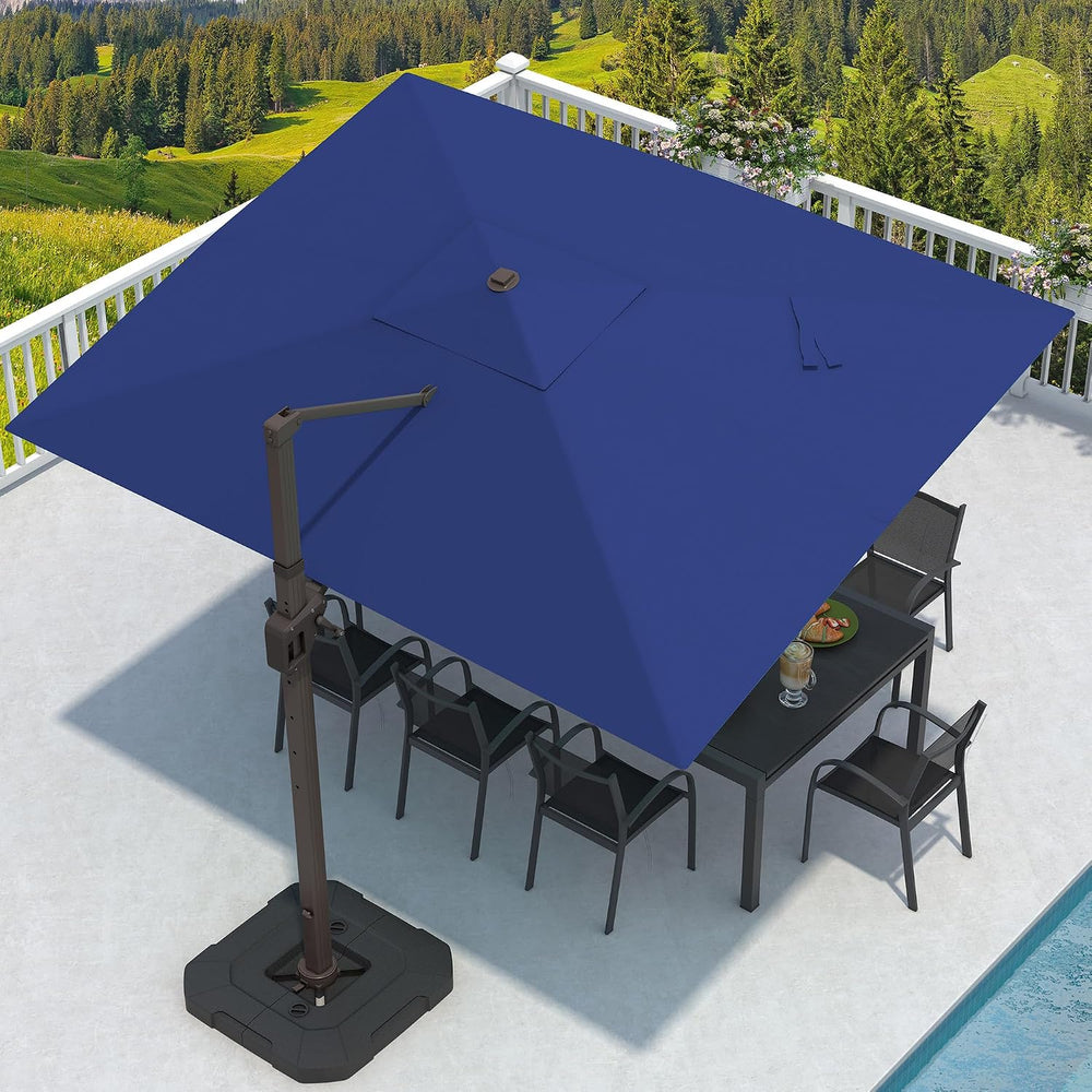 9' X 12' Cantilever Patio Outdoor Umbrella with Base Included