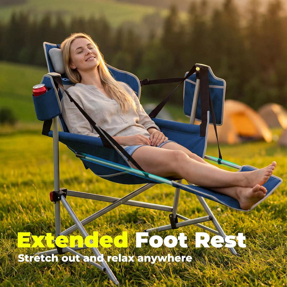 Hammock Camping Chair with Footrest, Heavy Duty Swinging Chair 500LB