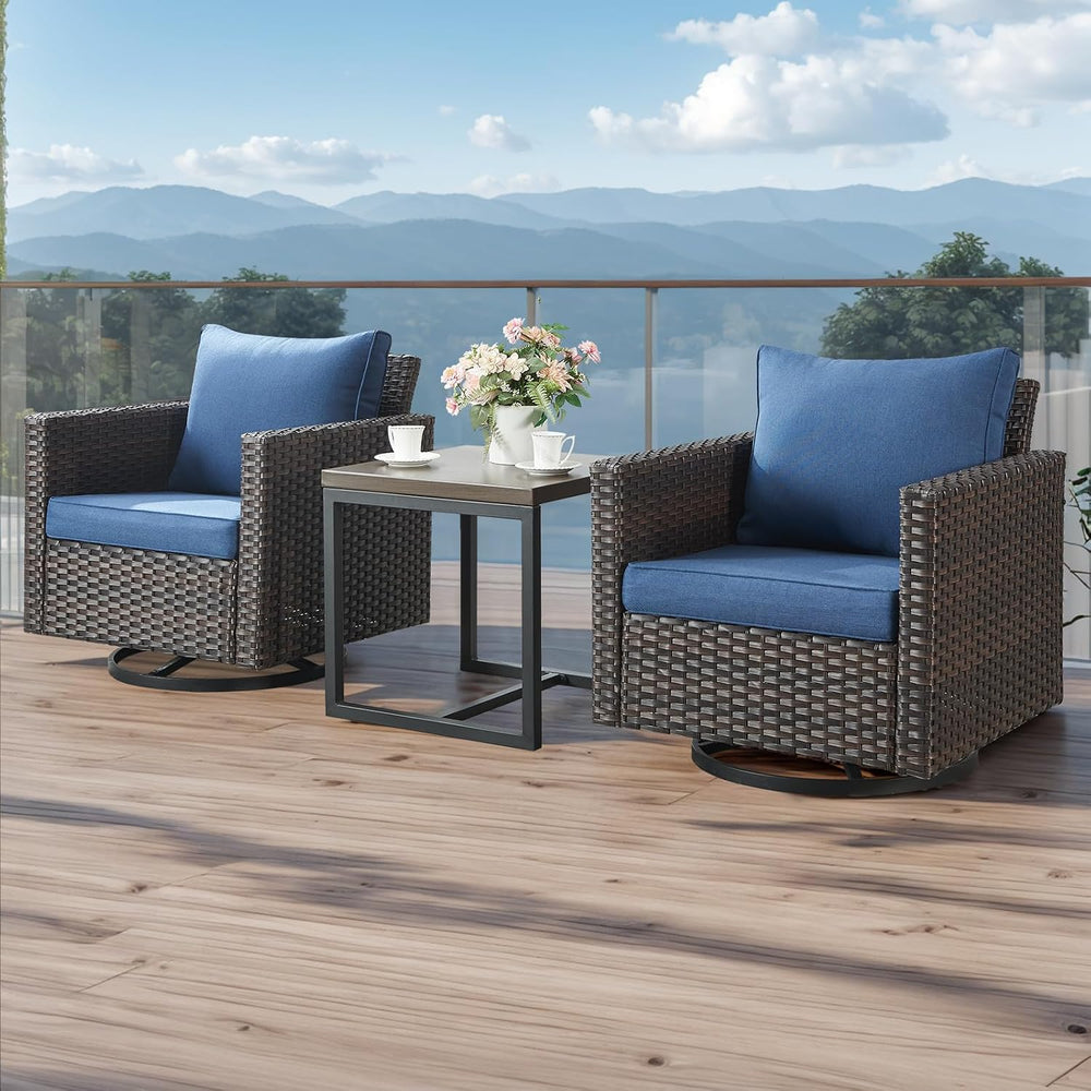 HUMMUH 7 Piece Patio Furniture Set Outdoor Sectional Sofa,High Back Patio Swi...