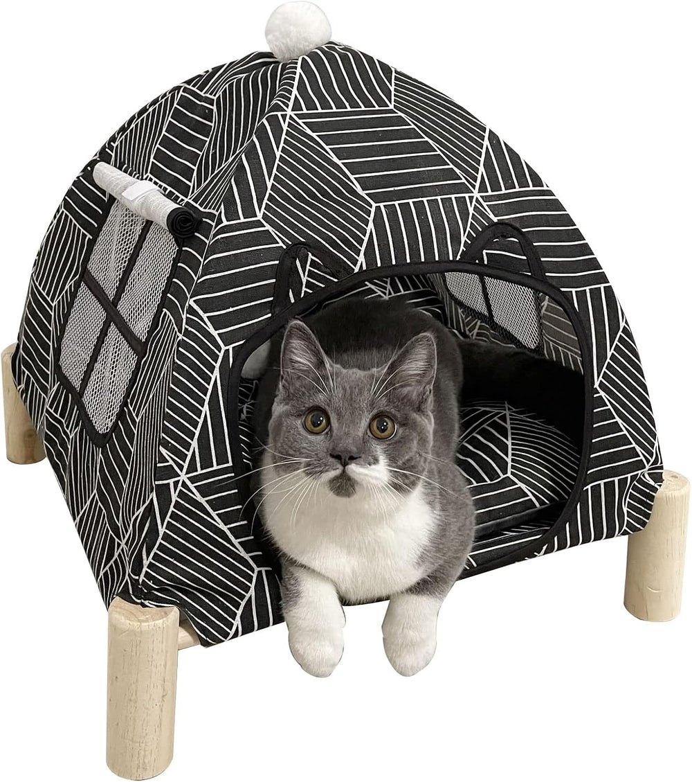 Elevated Pet Hammock Bed Tent House - Indoor/Outdoor, Quick Setup