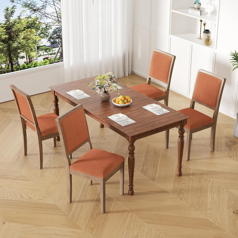Dining Chairs Set of 8, Mid Century Modern Upholstered Dining Room Chairs, Fa...