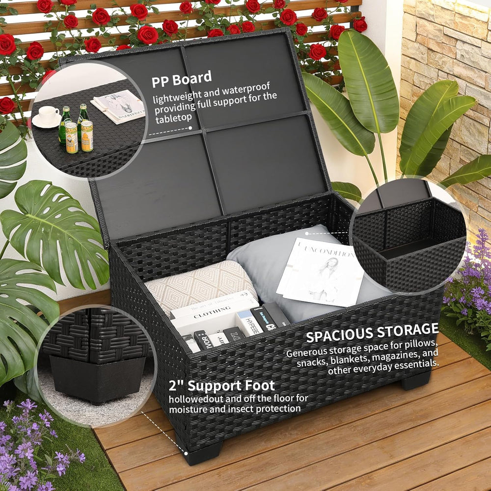 Patio Furniture Set 45 In Outdoor Fire Pits 7 Pieces Outdoor Patio Furniture ...