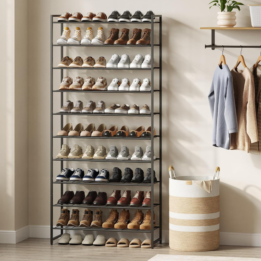 Shoe Rack for Closet, Metal Shoe Organizer, 10 Tier Garage Shoe Rack Max Hold...