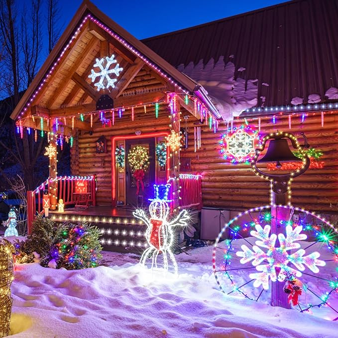 99Ft LED Rope Lights Outdoor, 18 Colors Changing Fairy String Light Plug in w...
