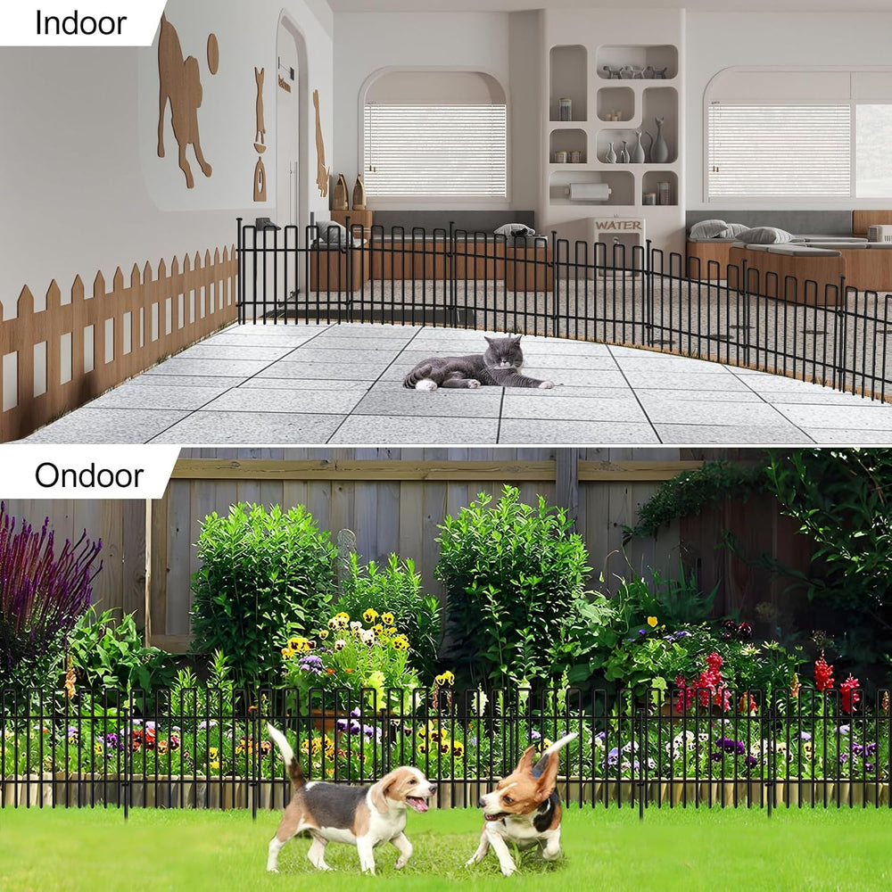 10 Panels No Dig Animal Barrier Fence, 13in(H) x 14ft(L) Garden Edging Border...