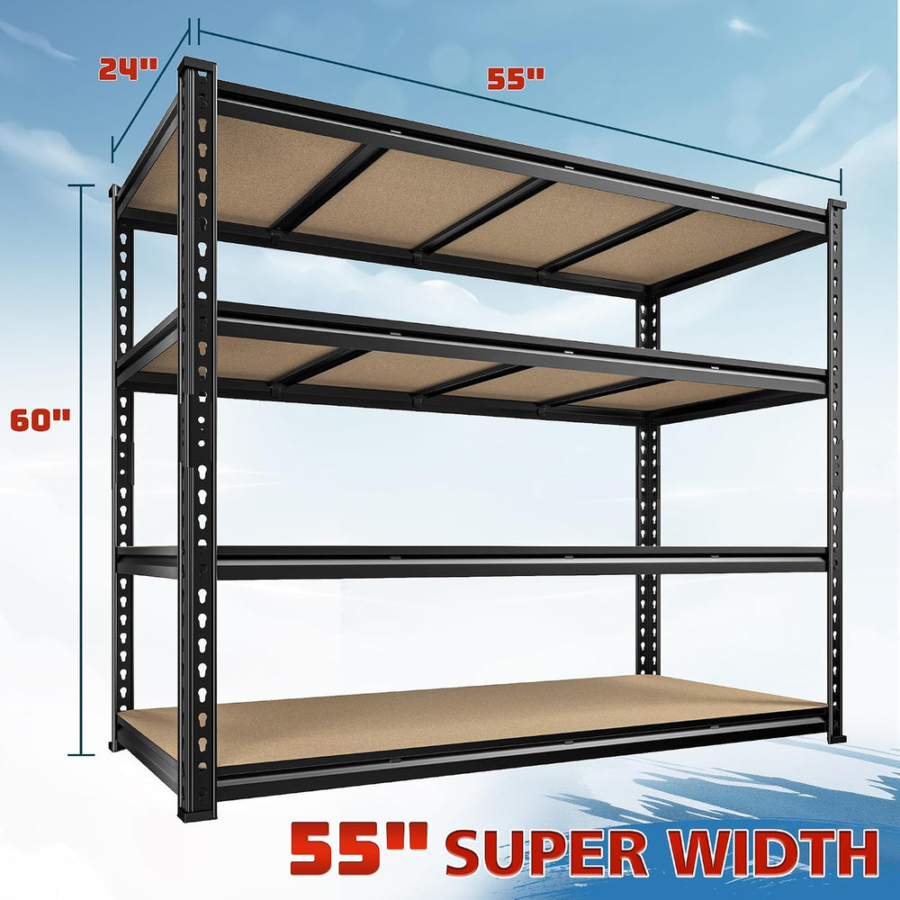 DurayLoly 55" W Heavy Duty Garage Shelf,Storage Shelves for Basement
