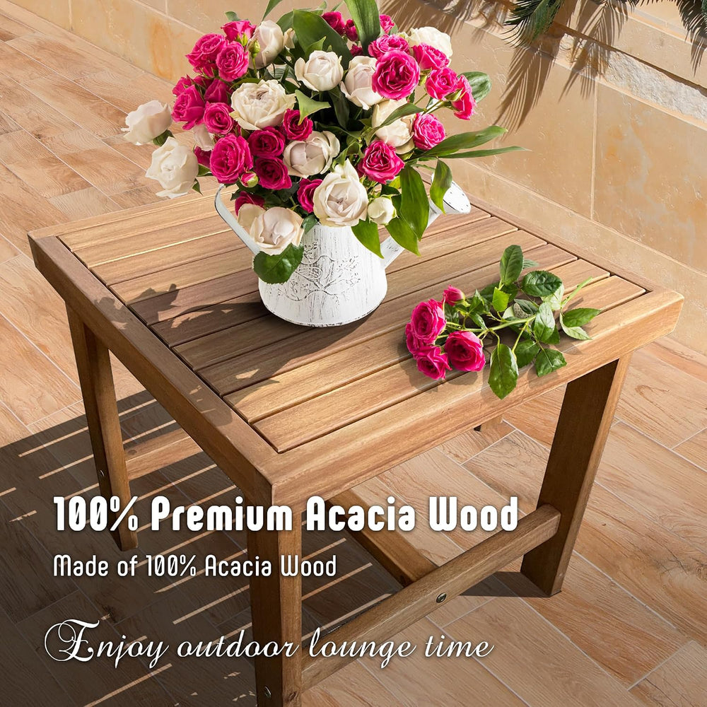 Werph 3-Piece Acacia Wood Outdoor Patio Furniture Set