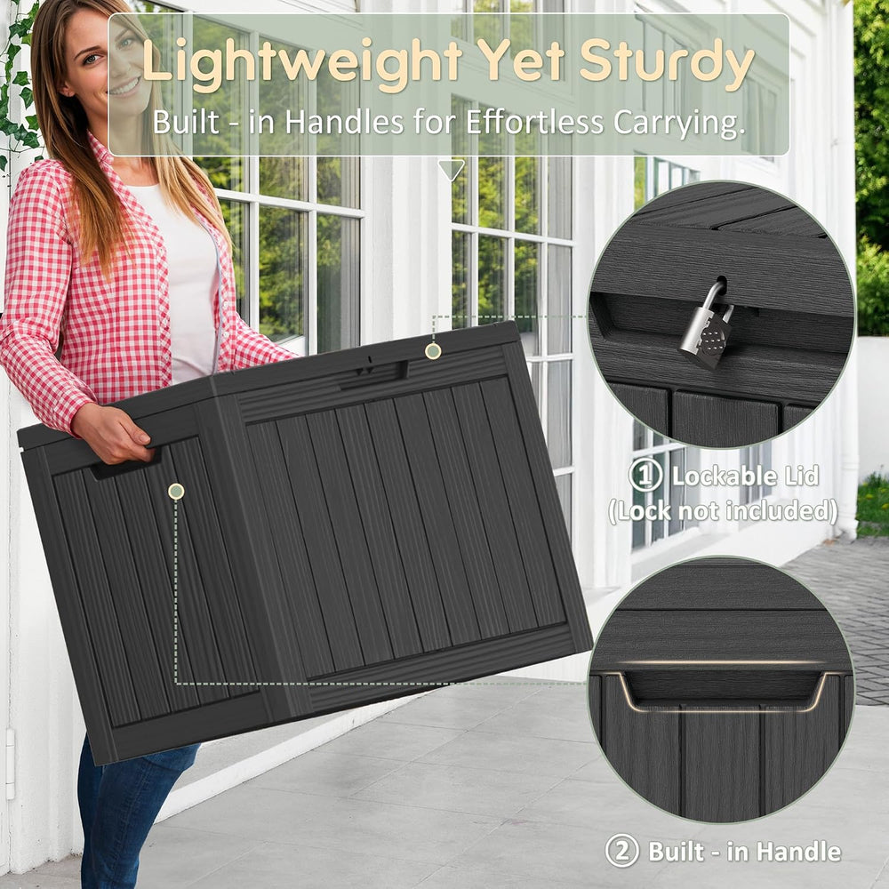 55 Gallon Package Delivery Box for Outside, Waterproof Storage Box with Locka...