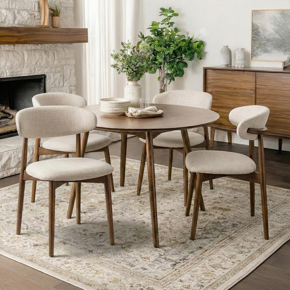 Dining Chairs Set of 4, Farmhouse Dining Room Chairs with Solid Wood Legs