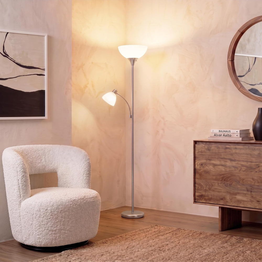Brightech Sky Dome Plus LED Floor lamp, Torchiere Super Bright Floor Lamp wit...