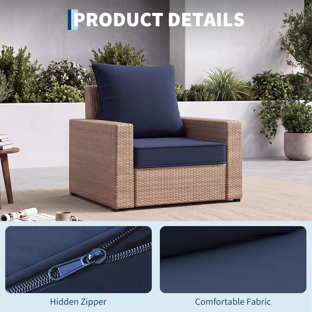 Garvee Outdoor Chair Cushion Set 24x22 Inch High Elasticity Water-Resistant