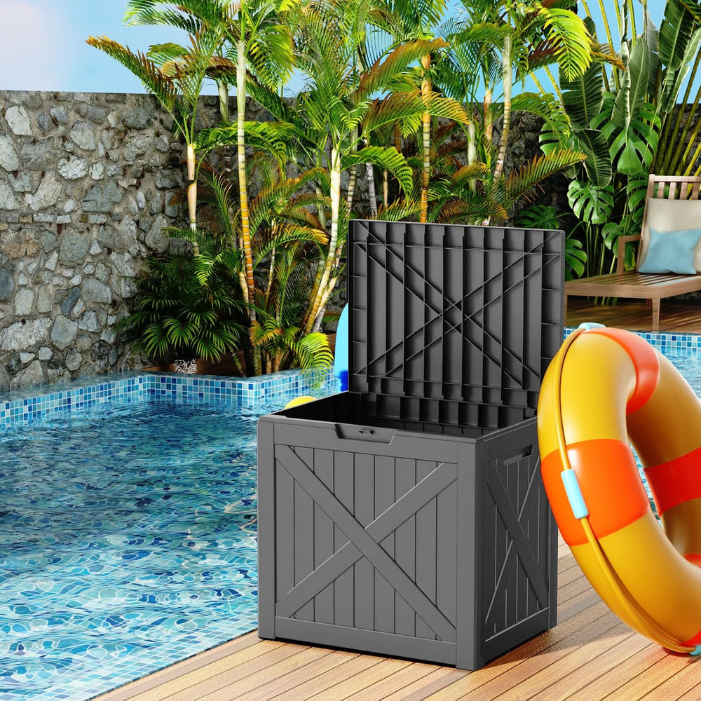 32 Gallon X Patten Outdoor Storage Box Weather Resistant UV Protection Waterp...