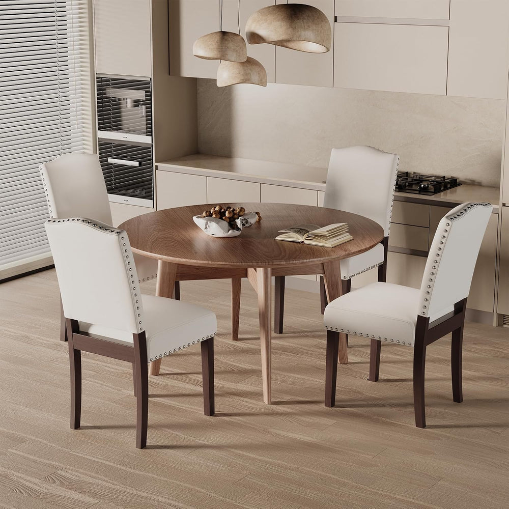 Upholstered Dining Chairs Set of 4 with Thickened Seat Cushion
