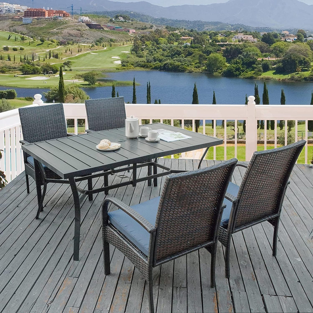 Outdoor Wicker Dining Chairs, Patio Rattan Dining Chairs Set of 2