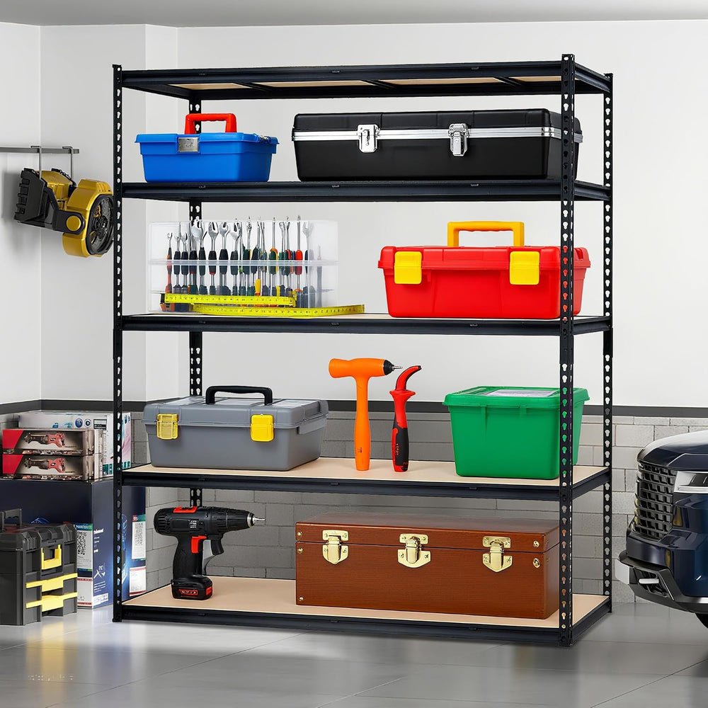 Garage Storage Shelves 5 Tiers, Heavy Duty Storage Shelving Racks with 3000 L...