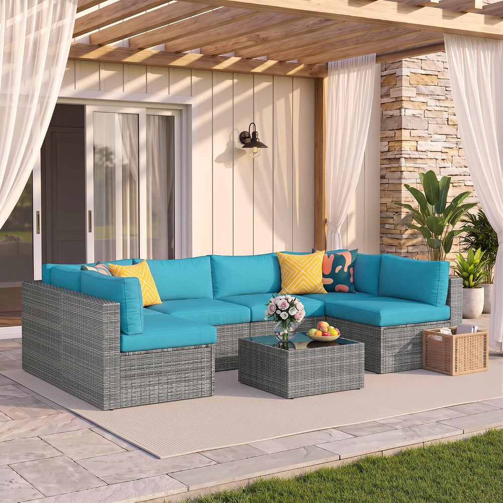Patio Sectional Furniture Set, Outdoor Sectional Furniture for All-Weather