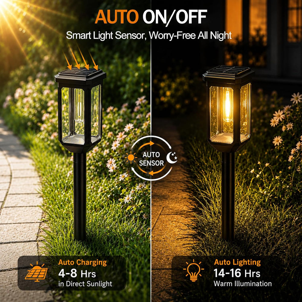 Tenmiro Solar Pathway Lights Outdoor 8 Pack, Bright Solar Garden Lights | IP6...