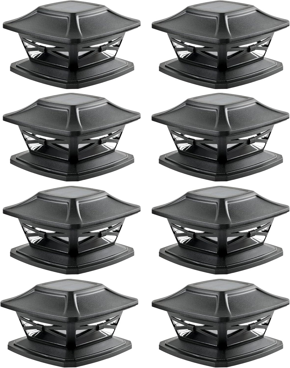 Davinci Lighting Flexfit Solar Outdoor Post Cap Lights - Includes Bases for 4...