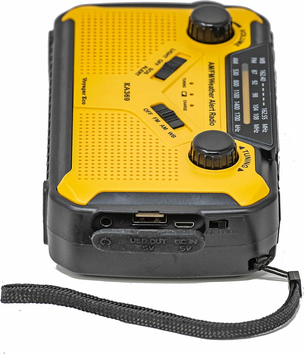 Kaito Voyager ECO Emergency Radio KA369 AM/FM NOAA Weather Alert 5-Way Powere...