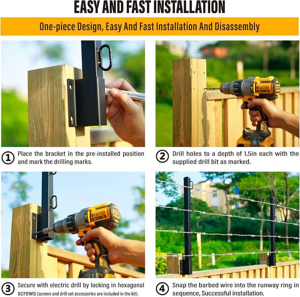 Fence Post Extender, 23.5" Fence Barbed Wire Extend Arm,for Outdoor Fenc...