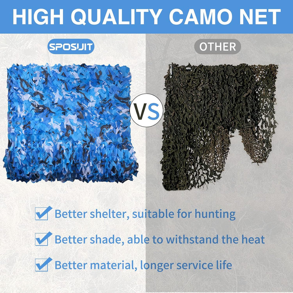 Sposuit Camo Netting - Camouflage Net 10x20 20x20 10x10 5x10 5x20, Military C...