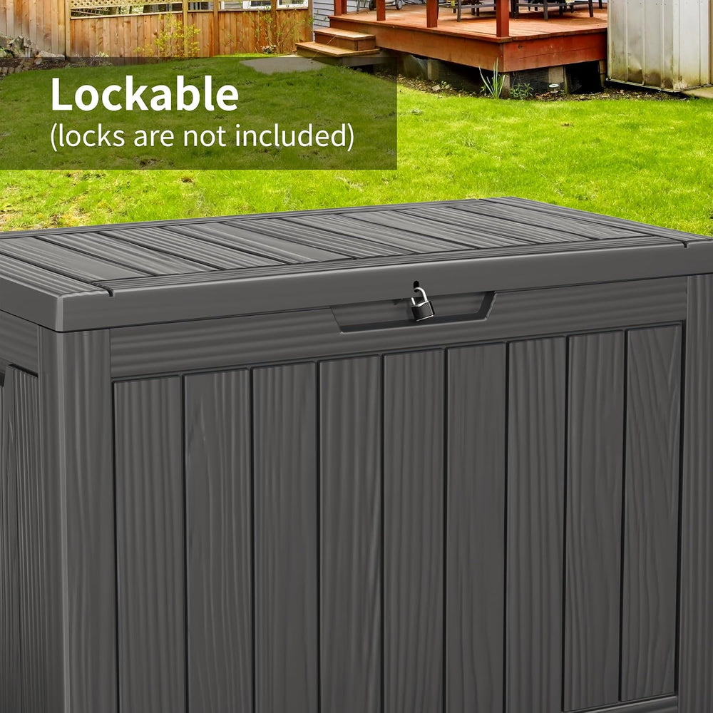 Vixzen 45 Gallon Deck Boxes Outdoor Waterproof, Lockable Outdoor Storage Box ...