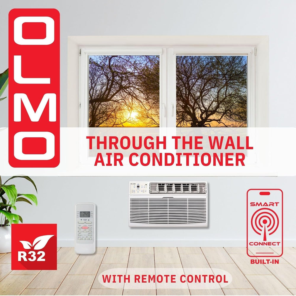 OLMO 8,000 btu 115V Through-the-Wall Air Conditioner with Remote Control and ...