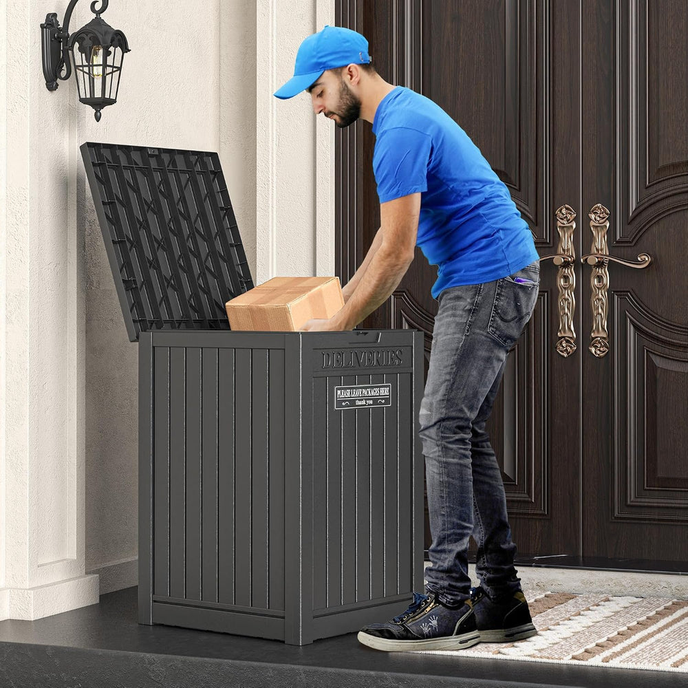 LHBGO Package Delivery Box for Outside, 48 Gallon Storage with Lockable Secur...