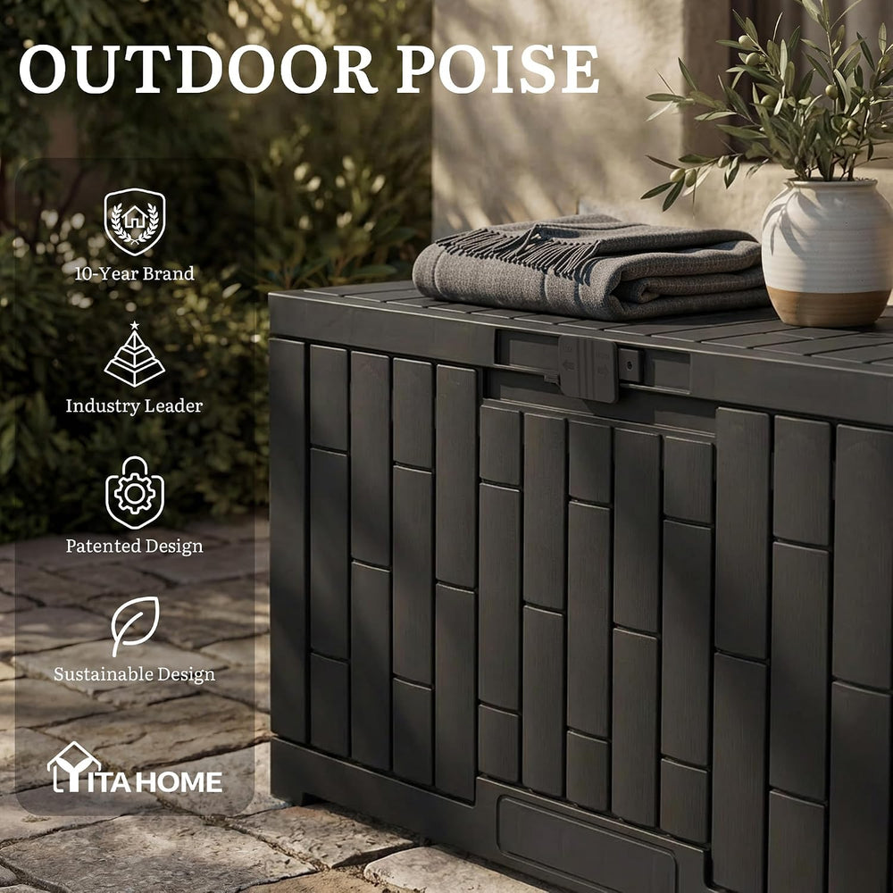 YITAHOME 60 Gallon Resin Deck Box