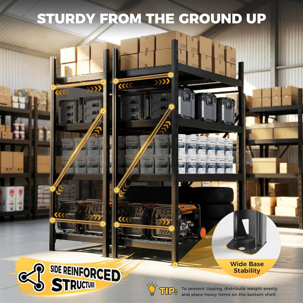 CAMMOO 6000LBS Heavy Duty Storage Shelves, 72''W x 24''D x 72...