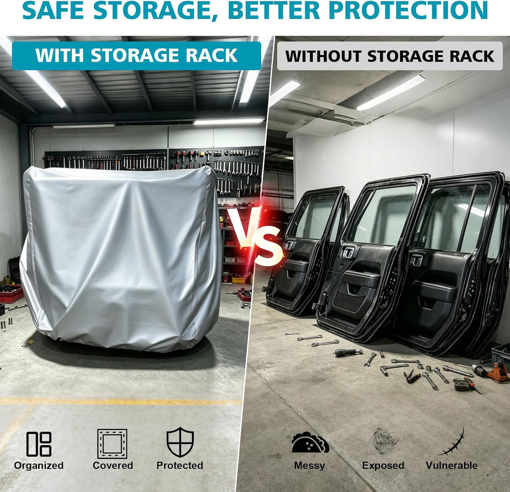 SUNPIE Door Storage Hanger Cart for Jeep Wrangler & Gladiator