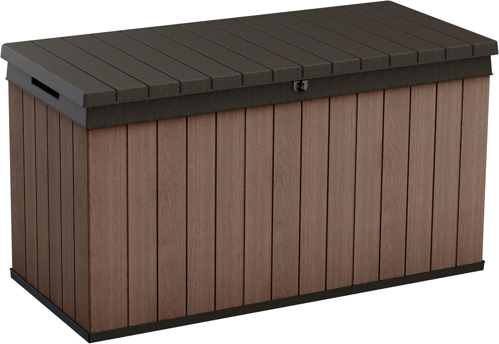 Keter Darwin 150 Gallon Resin Large Deck Box - Organization and Storage for P...
