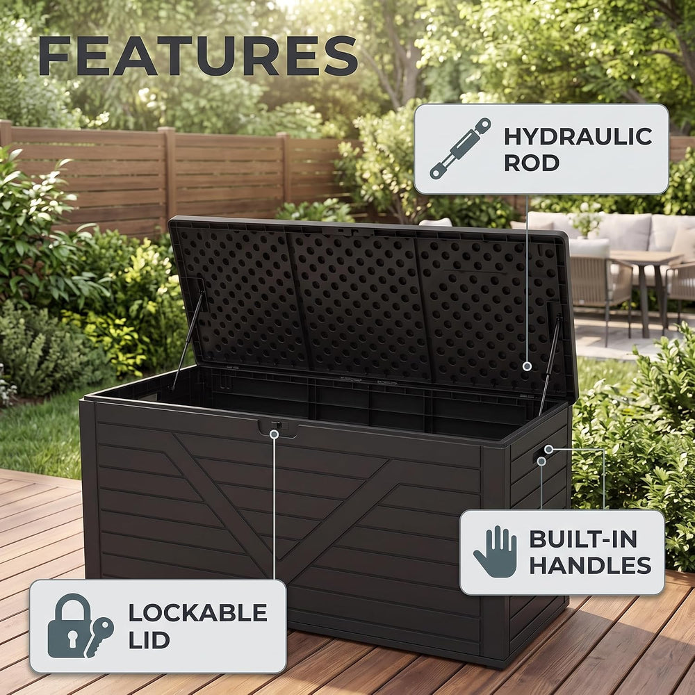 69.7'' Extra Long Outdoor Storage Box, Waterproof & Lockable Deck...