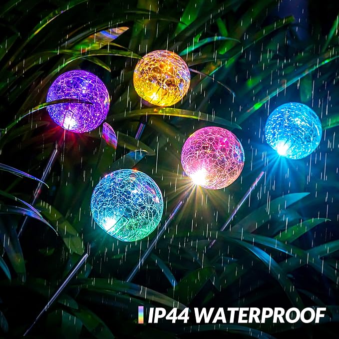 SOLPEX Solar Garden Lights 6 Pack, Solar Lights Outdoor Decorative, Solar Glo...
