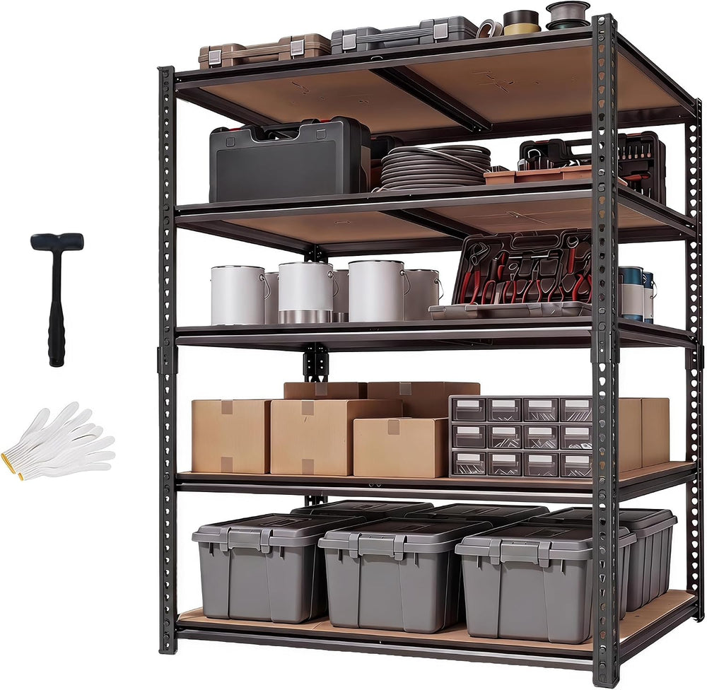 72" H Garage Shelving Heavy Duty, Metal Garage Storage Shelves