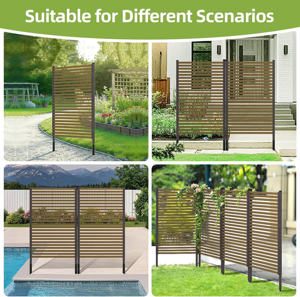 Privacy Screen with Base Feet for Outside,3ft W x 5ft H