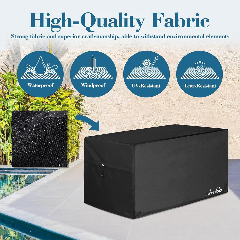 Deck Box Cover, Waterproof 600D Oxford, 63 x 30 x 28 in