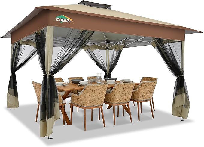 COBIZI 13x13 FT Pop up Gazebo on Clearance - Outdoor pop up Canopy Tent,carpa...