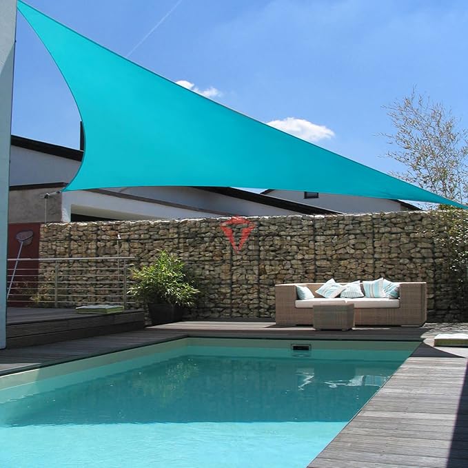 Patio Paradise 13' x 13' x 13' Sun Shade Sail Triangle Canopy Sha...