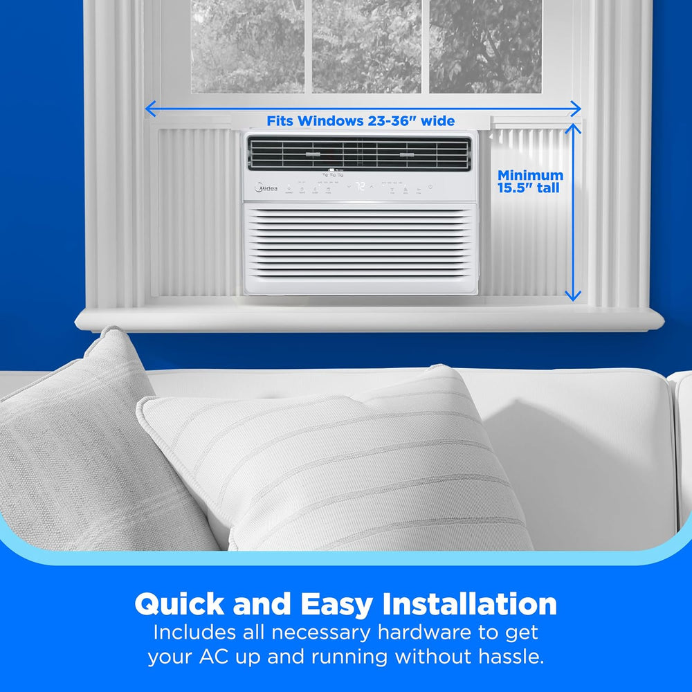 Midea 8,000 BTU Window Air Conditioner, Electronic Control, 350 Sq. Ft.