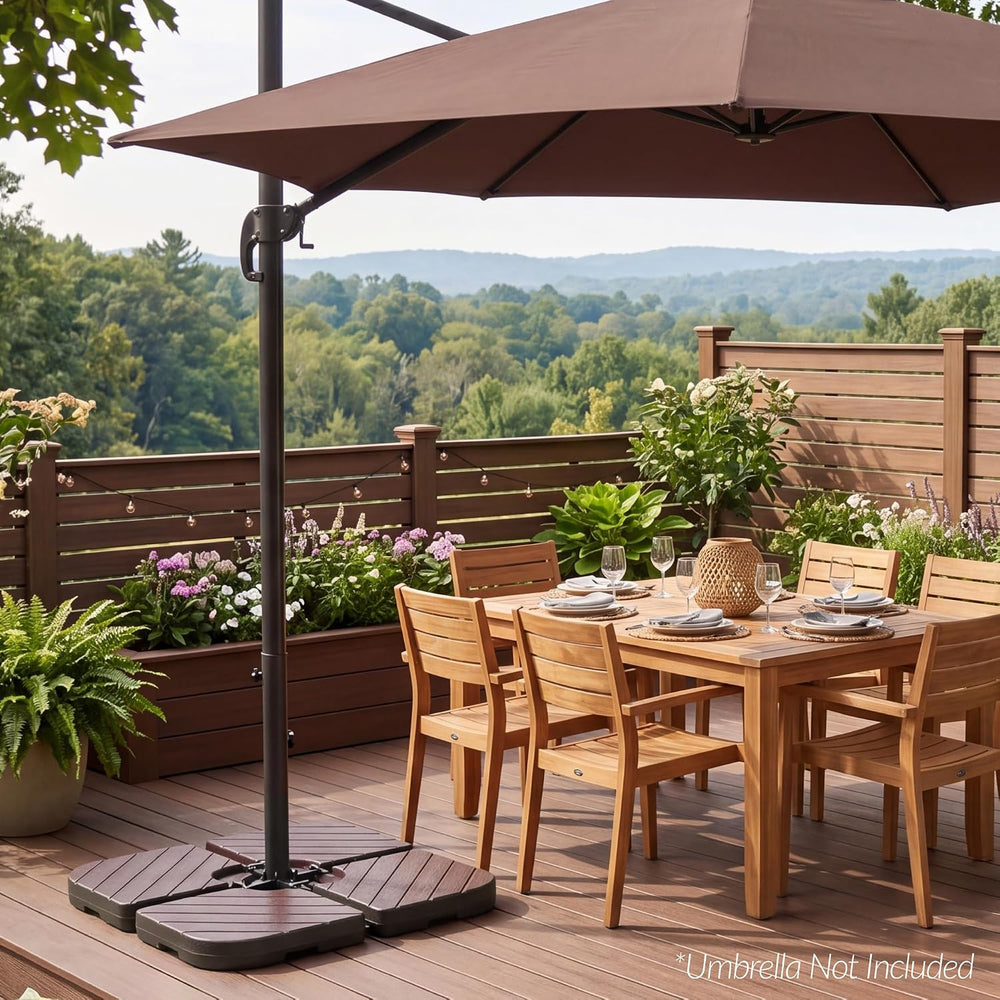 Best Choice Products 4-Piece Cantilever Offset Patio Umbrella Base Weight Set...
